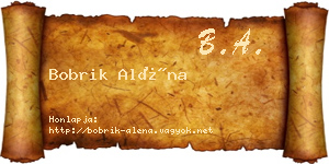Bobrik Aléna névjegykártya